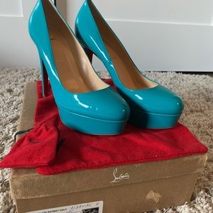 NEW Christian Louboutin BIANCA Patent Platdoem